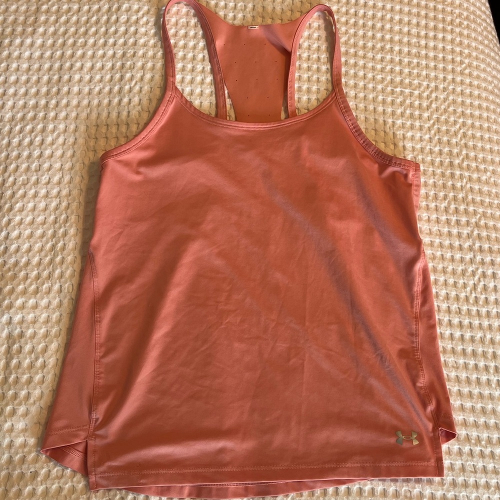 Light pink under armour racer back tank top